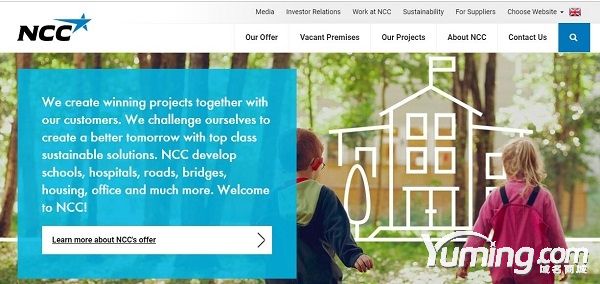 北歐地產終端六位數美元收購域名NCC.com!