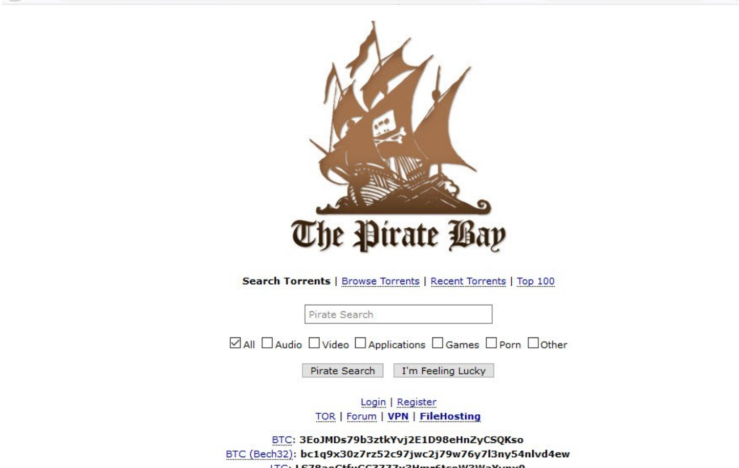 域名“海盜灣”PirateBay.com 以34萬結拍，對應最大BT網站