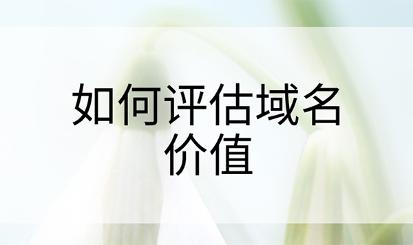 如何評估一個域名的價值?記住7個關鍵點