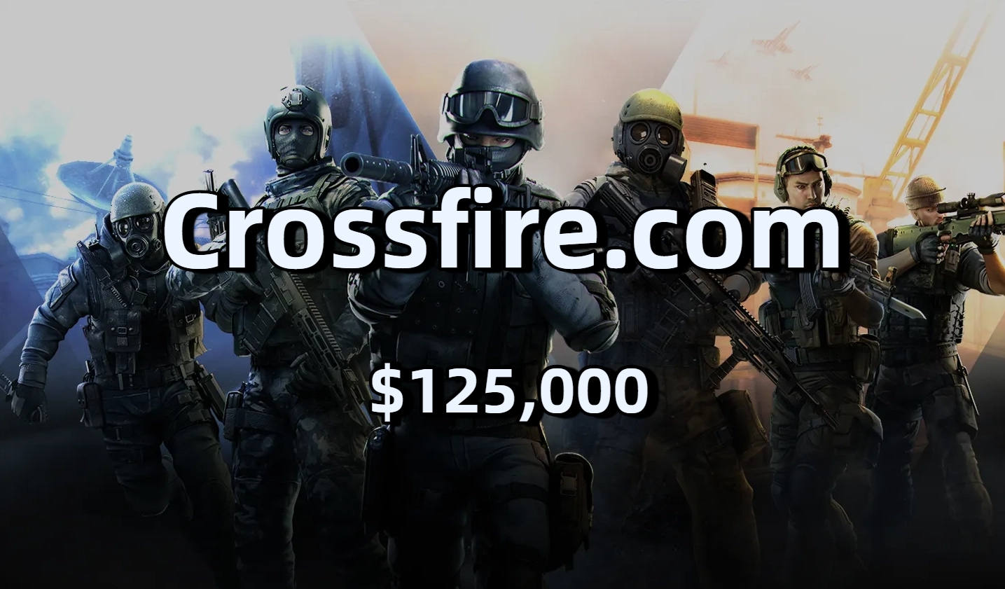 Crossfire.com以12.5萬美元成交，買家為《穿越火線》開發商SmileGate