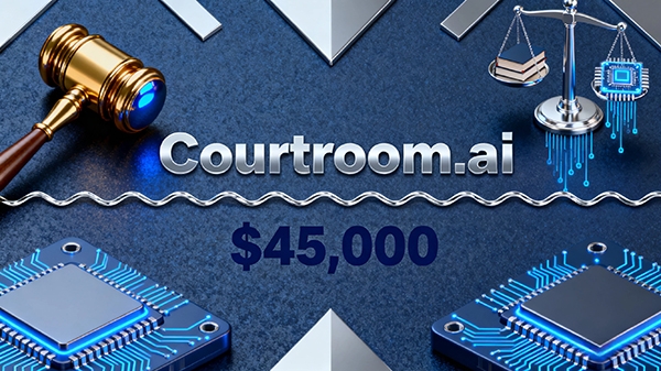 Courtroom.ai以45,000美元成交，法律場景類AI域名受關注