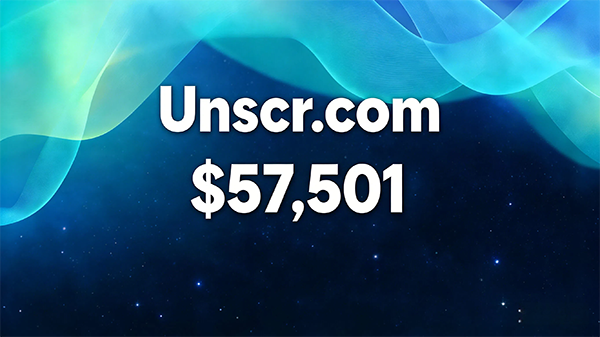 Unscr.com以57,501美元成交，優質.COM域名成市場硬通貨