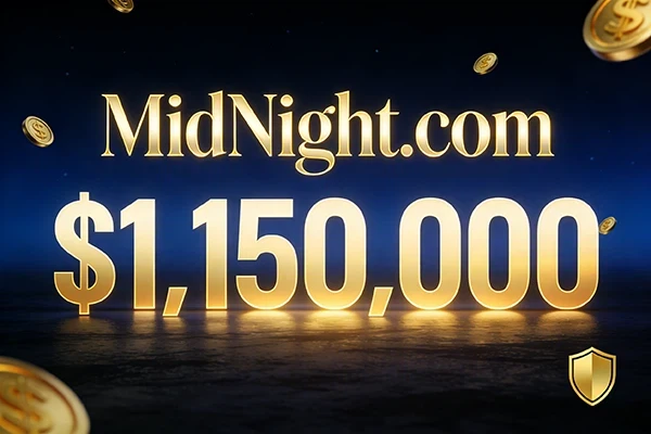 單詞域名MidNight.com以1,150,000美元成交，夜間主題數字資產受追捧