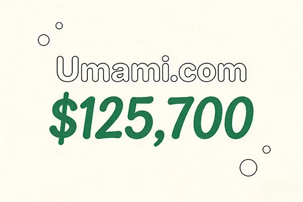 Umami.com以125,700美元成交!“鮮味”域名成食品科技賽道優質資產