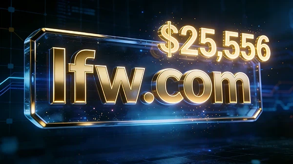 三字母精品lfw.com以25,556美元成交，多行業(yè)適配性引爆投資價值