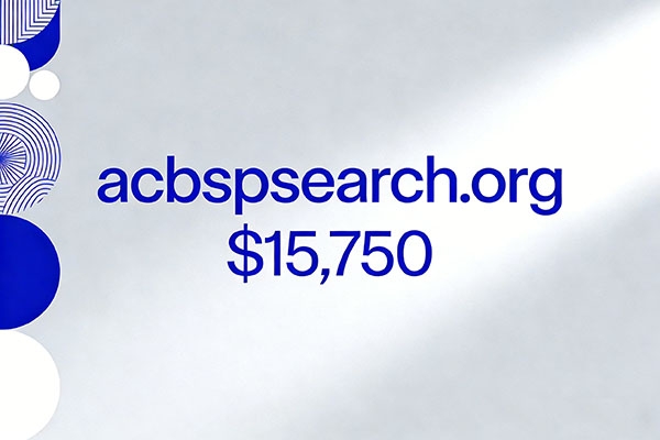 商業(yè)教育認(rèn)證域名acbspsearch.org以15,750美元成交