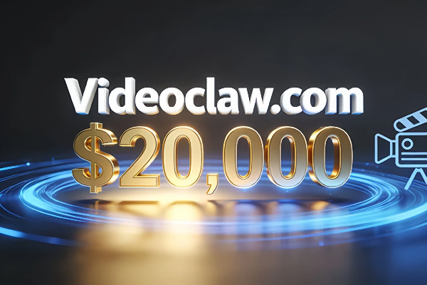 Videoclaw.com以2萬美元成交，視頻+AI領域域名價值凸顯