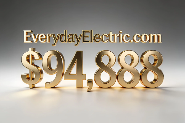 EverydayElectric.com以94,888美元成交，新能源汽車領域精選域名引關注