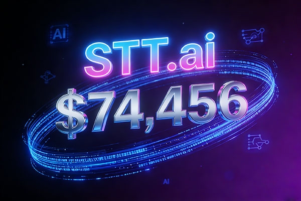 STT.ai域名以74,456美元成交，AI語音領域域名價值持續攀升