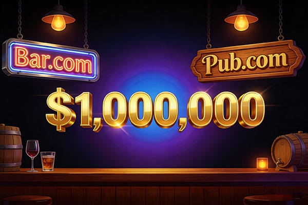 百萬美元域名交易！Bar.com& Pub.com強強聯合，引爆域名市場價值