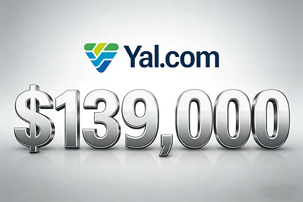 Yal.com以139,000美元售出，短字符域名成跨境與科技領域香餑餑