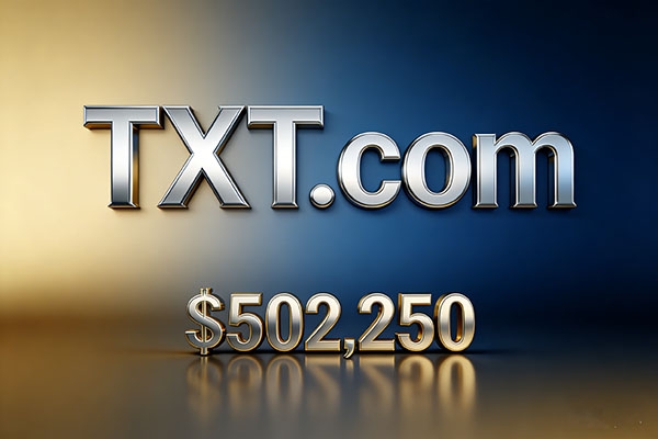 重磅！三字母精品域名TXT.com以502,250美元高價成交