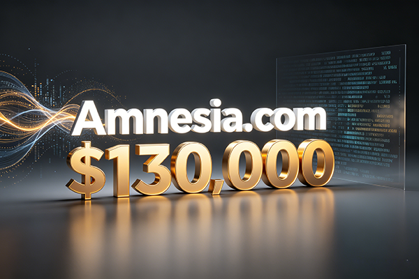 Amnesia.com以130,000美元成交，跨界多領域頂級單詞域名易主