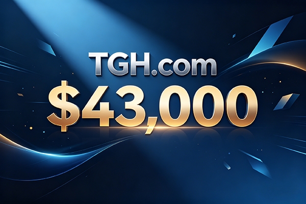 TGH.com以 43,000美元成交，三字母 .com持續受終端青睞