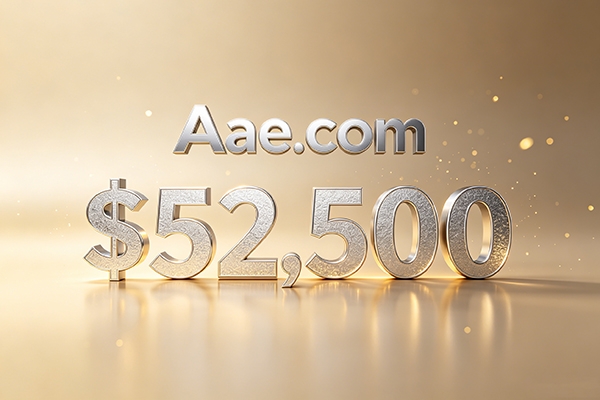 精品三字母域名Aae.com以52,500美元成交