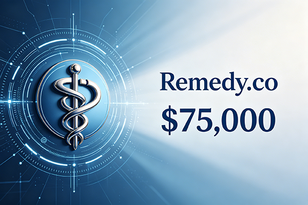 精品域名Remedy.co以7.5萬美元的價格交易!