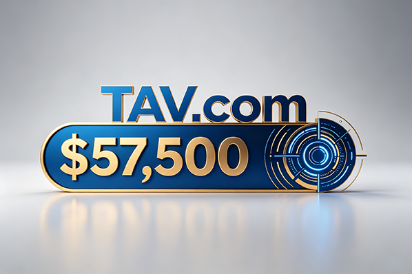 精品三字母域名TAV.com完成交易，成交價 57,500美元