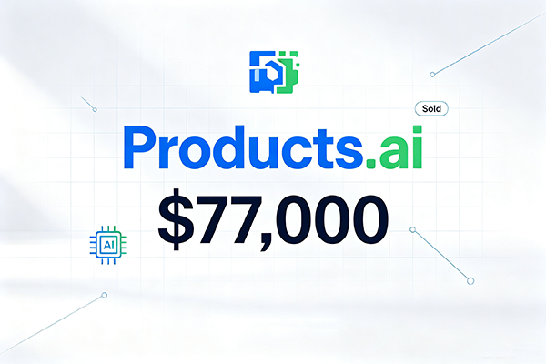 Products.ai以$77,000成交，通用詞.ai域名價值持續兌現