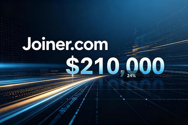 Joiner.com以21萬美元成交：普通英文單詞.com依然具備高溢價