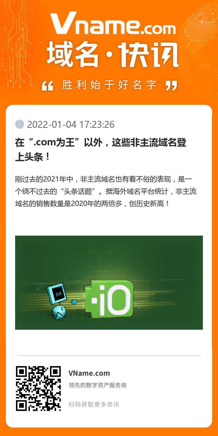 在“.com為王”以外，這些非主流域名登上頭條！