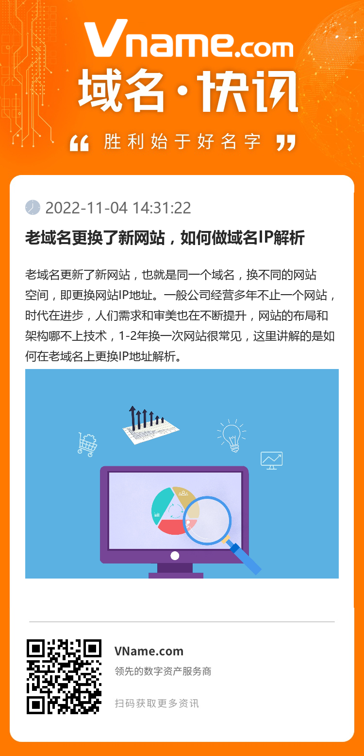 老域名更換了新網(wǎng)站，如何做域名IP解析