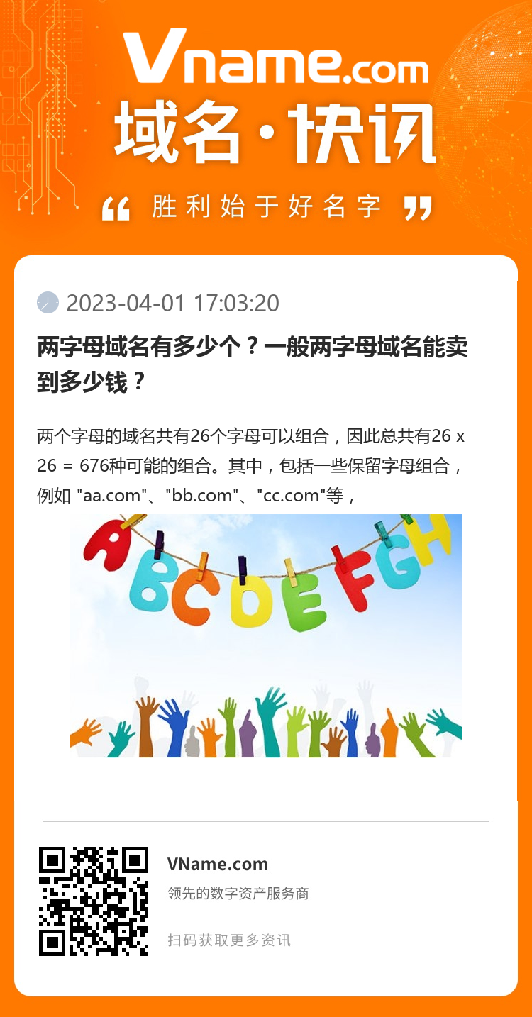 兩字母域名有多少個？一般兩字母域名能賣到多少錢？