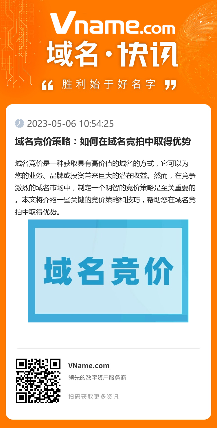 域名競(jìng)價(jià)策略：如何在域名競(jìng)拍中取得優(yōu)勢(shì)