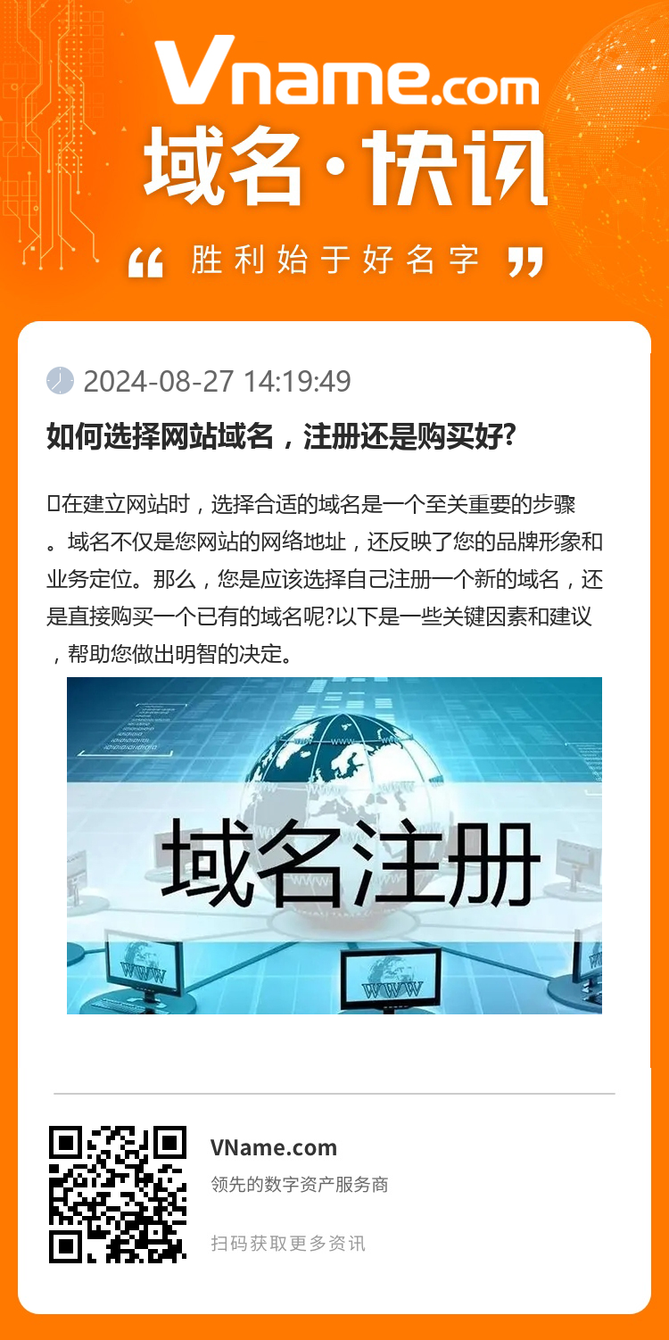 如何選擇網站域名，注冊還是購買好?