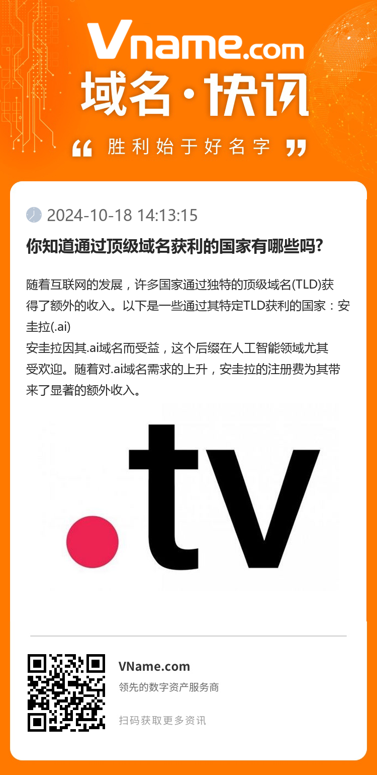 你知道通過頂級域名獲利的國家有哪些嗎?