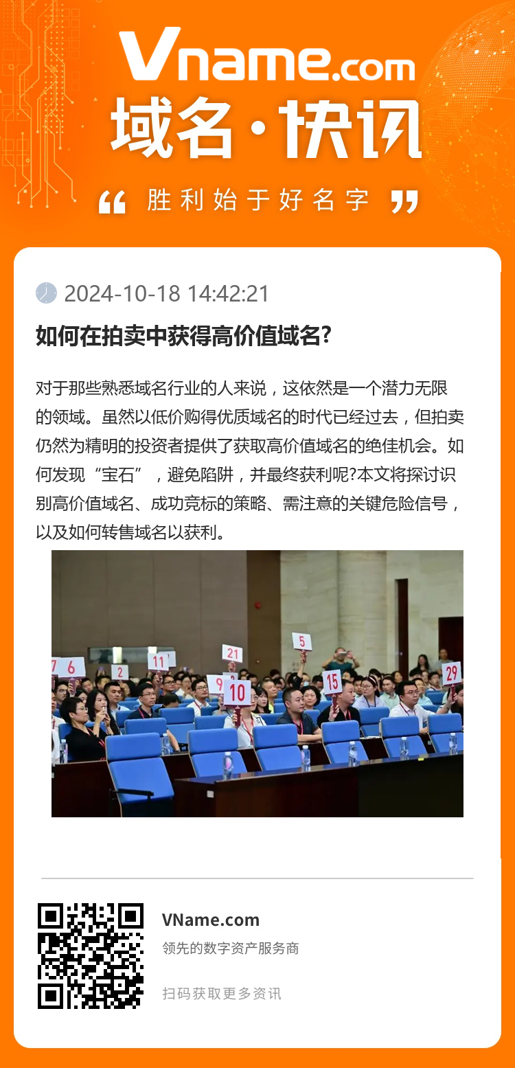 如何在拍賣中獲得高價值域名?