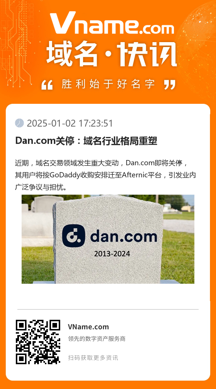 Dan.com關停：域名行業格局重塑