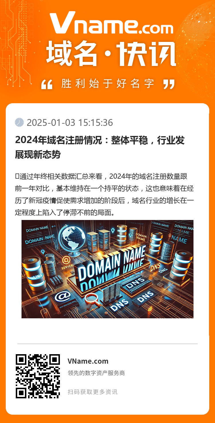 2024年域名注冊情況：整體平穩，行業發展現新態勢