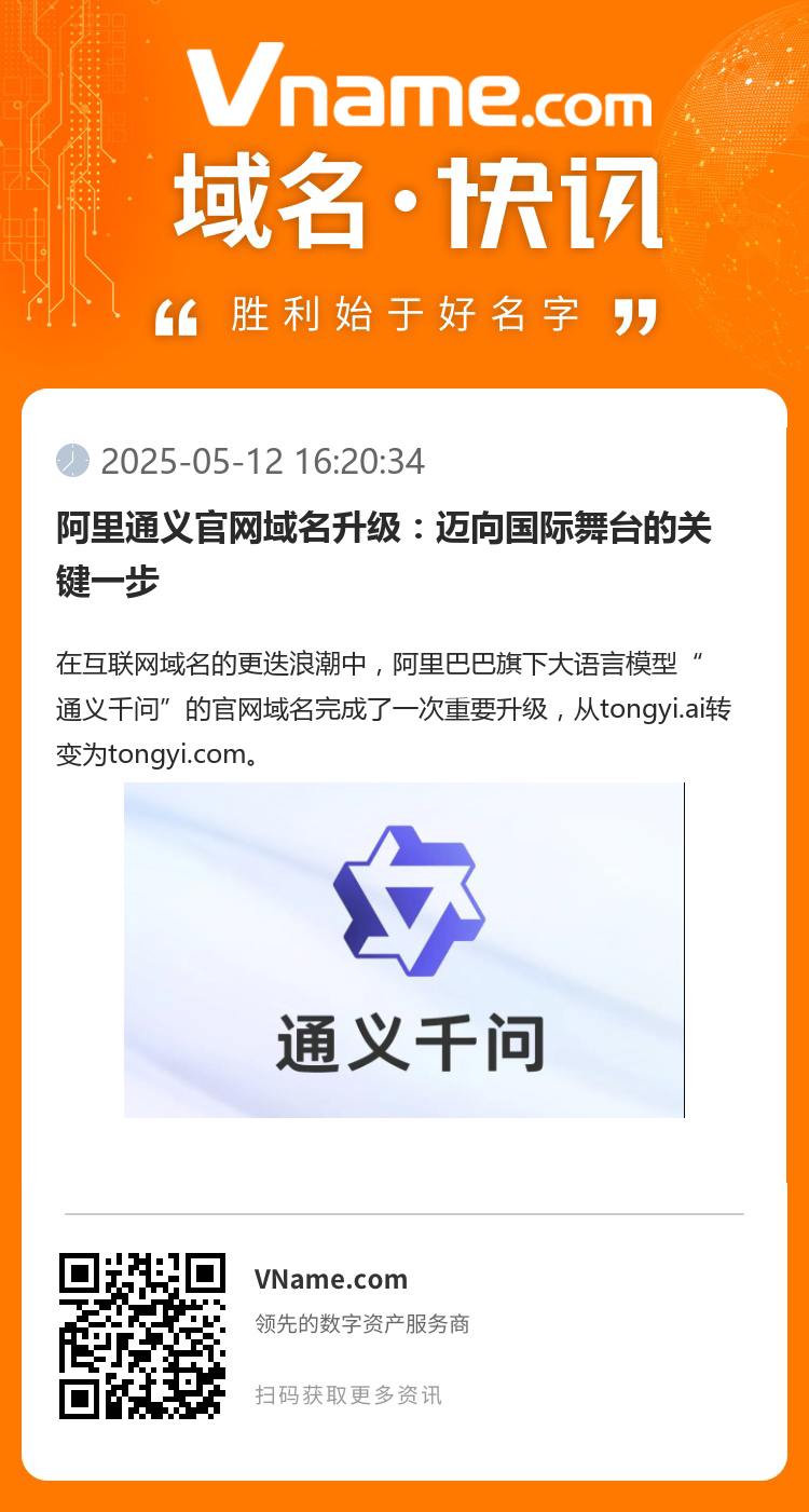 阿里通義官網域名升級：邁向國際舞臺的關鍵一步