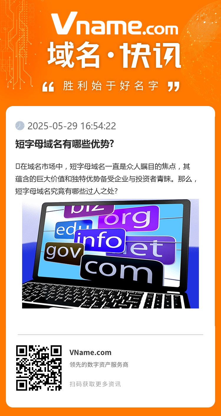 短字母域名有哪些優勢?