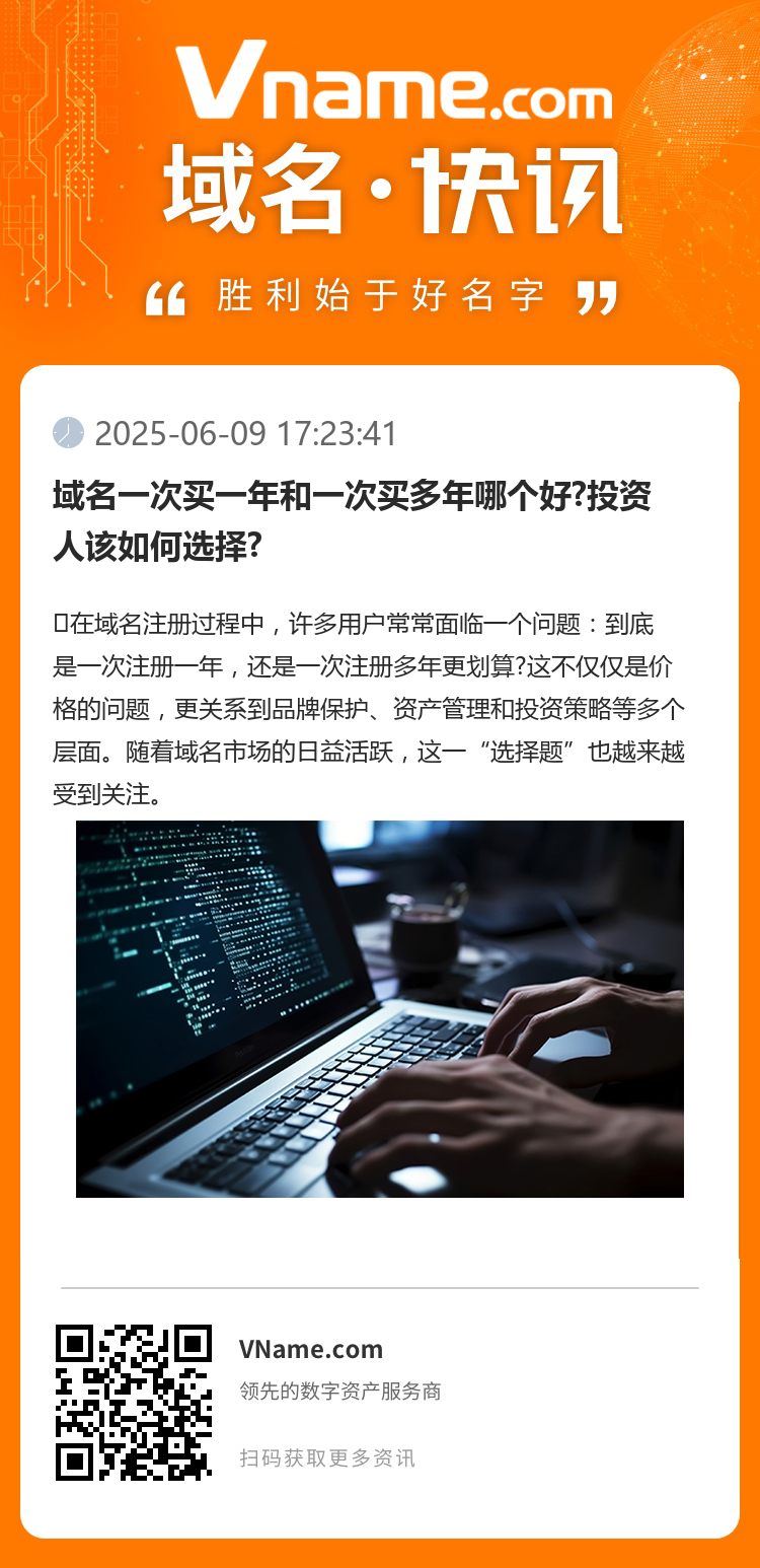 域名一次買一年和一次買多年哪個好?投資人該如何選擇?