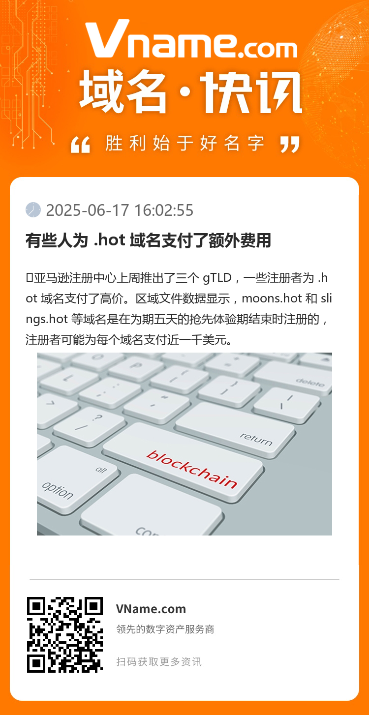 有些人為 .hot 域名支付了額外費用