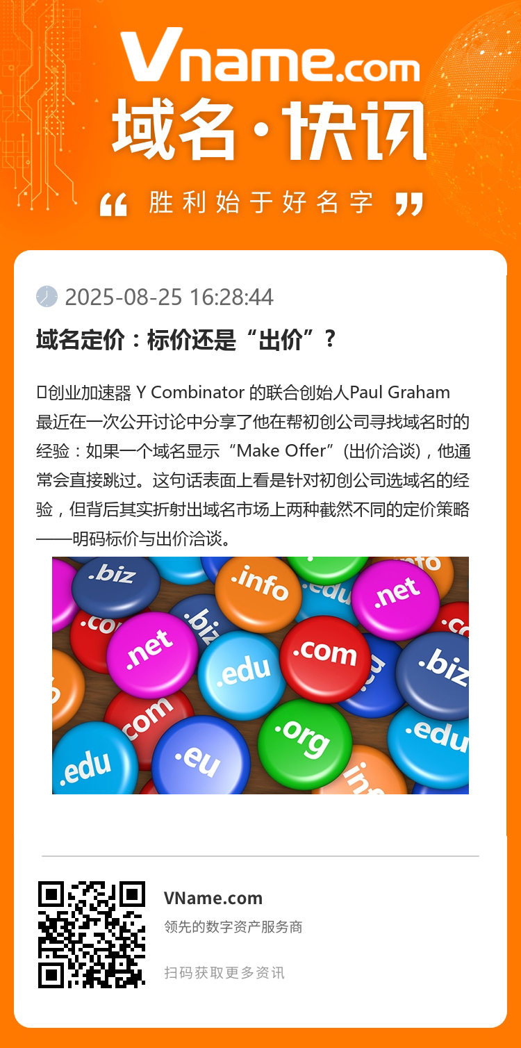 域名定價(jià)：標(biāo)價(jià)還是“出價(jià)”?