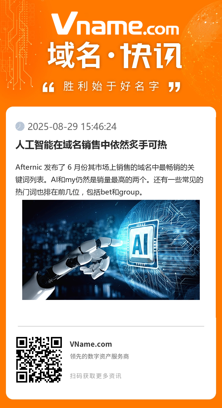 人工智能在域名銷售中依然炙手可熱