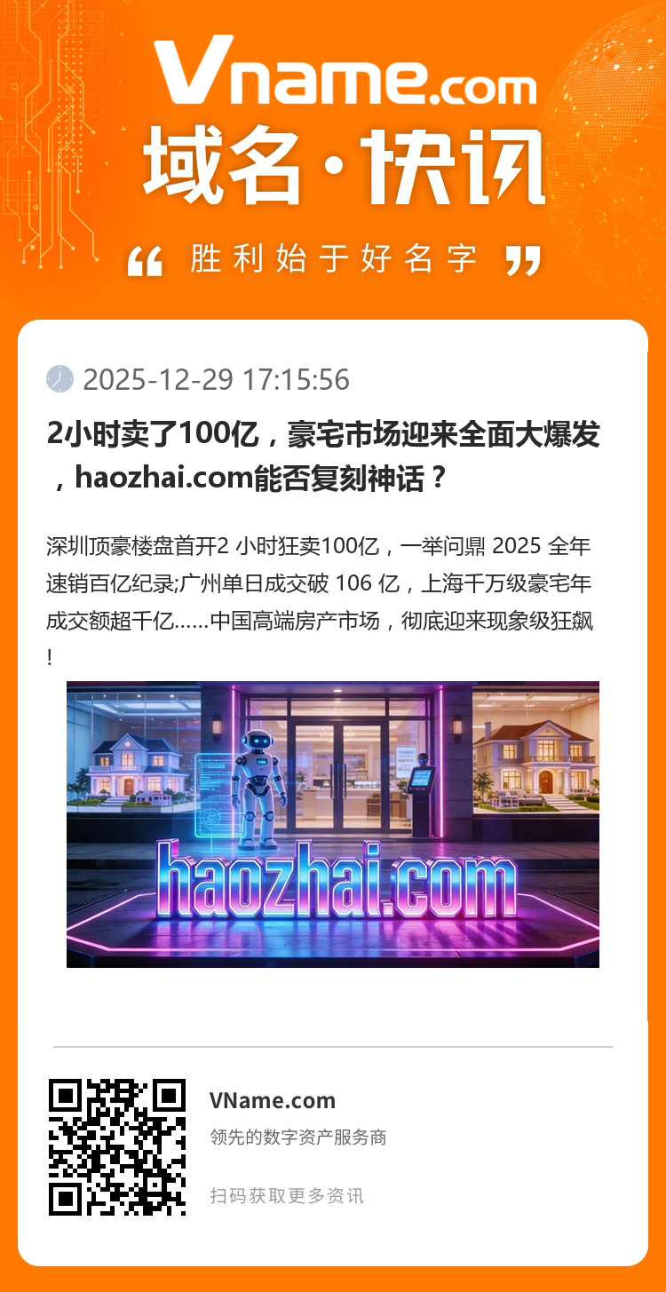 2小時賣了100億，豪宅市場迎來全面大爆發，haozhai.com能否復刻神話？
