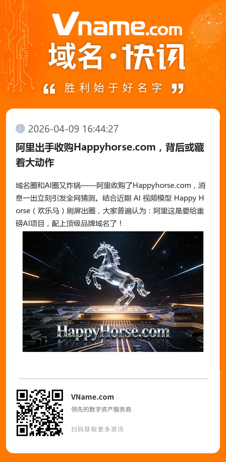 阿里出手收購Happyhorse.com，背后或藏著大動作