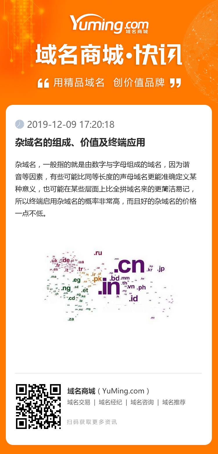 雜域名的組成、價值及終端應用